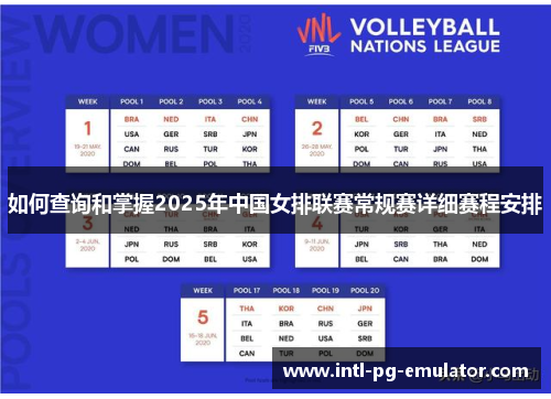 如何查询和掌握2025年中国女排联赛常规赛详细赛程安排